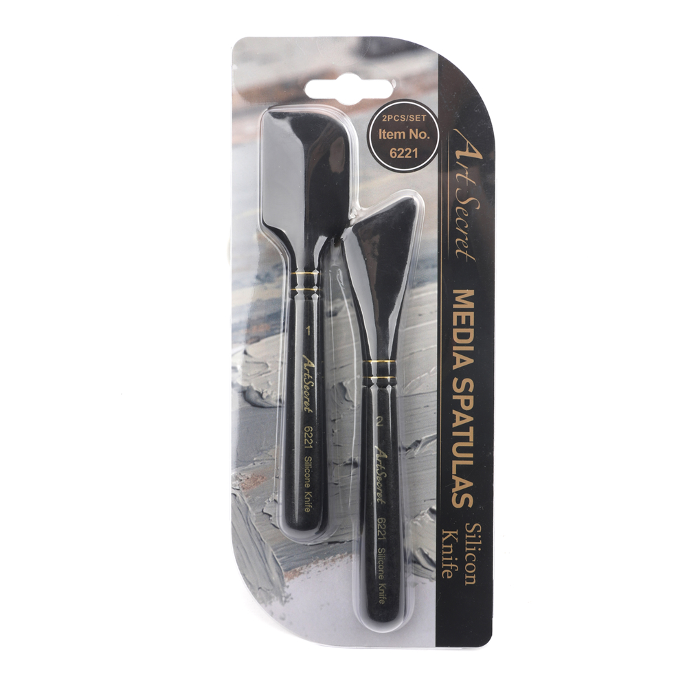 Drawknife Blade - Artsecret 2 Adet Silikon Boya Spatulası,